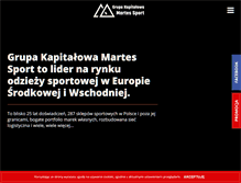 Tablet Screenshot of martessport.com.pl